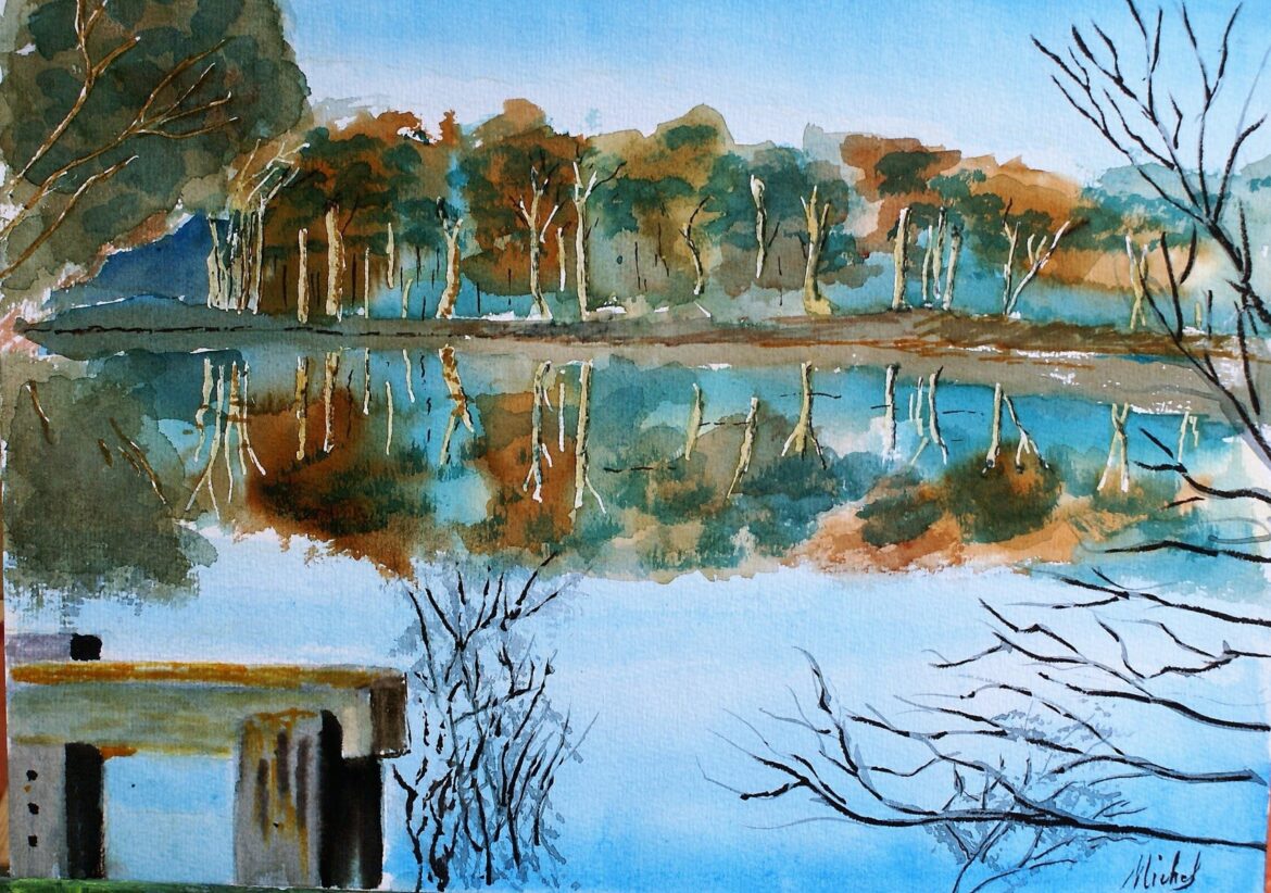 Comment faire un reflet dans l'eau peinture ?