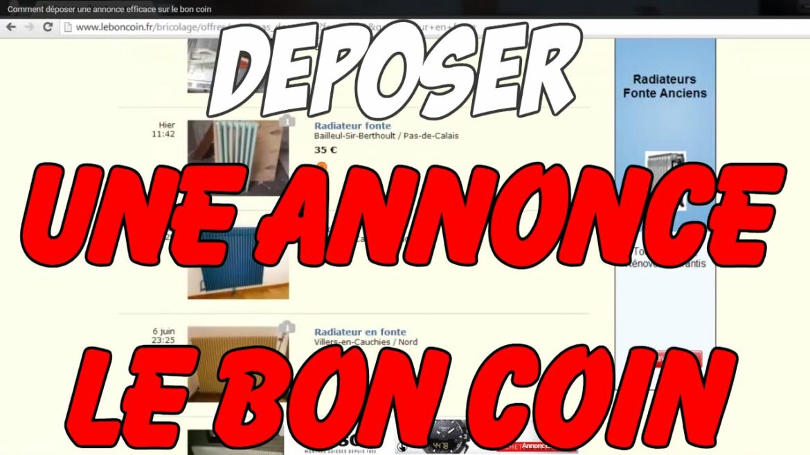 Comment passer une annonce gratuite sur le bon coin ?