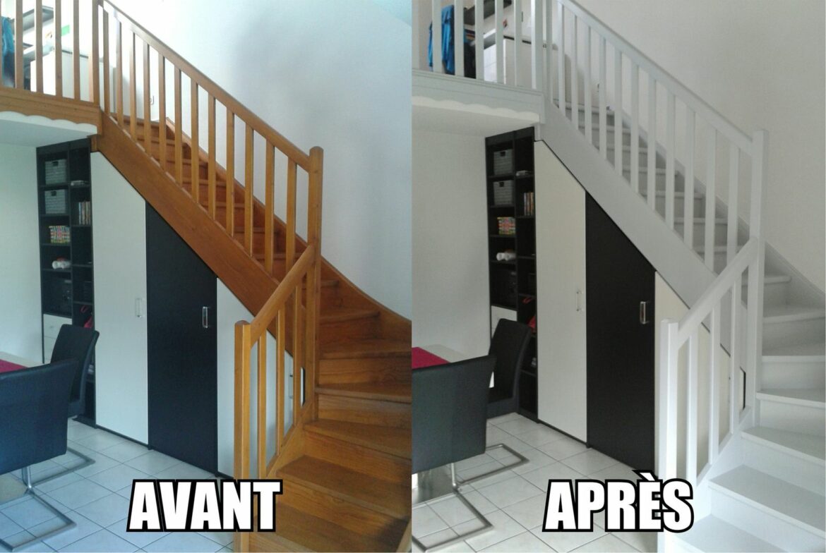 Comment repeindre un escalier en bois déjà peint ?